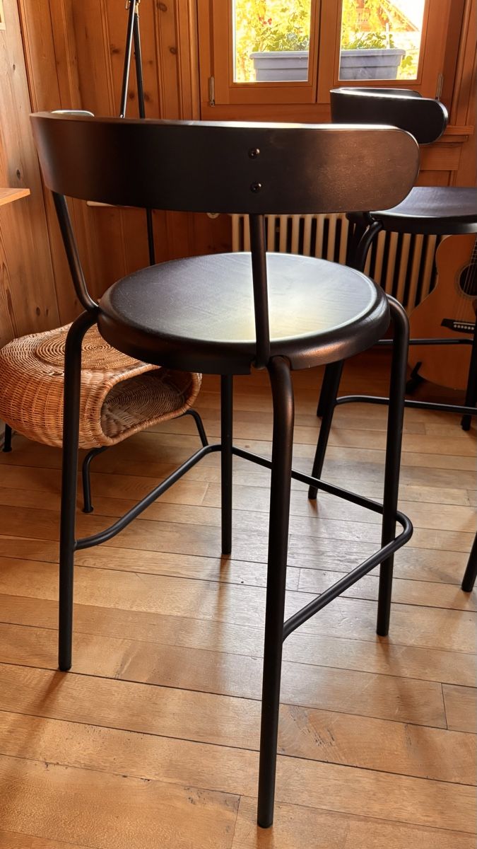 Ikea Sgabelli: 4 Tabourets de bar IKEA YNGVAR, noir anthracite – Usato da Estavannens venduto da son_rnf2 1