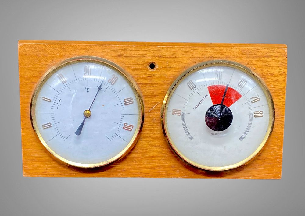 Station M t o Vintage Thermom tre Hygrom tre Analogique D occasion 