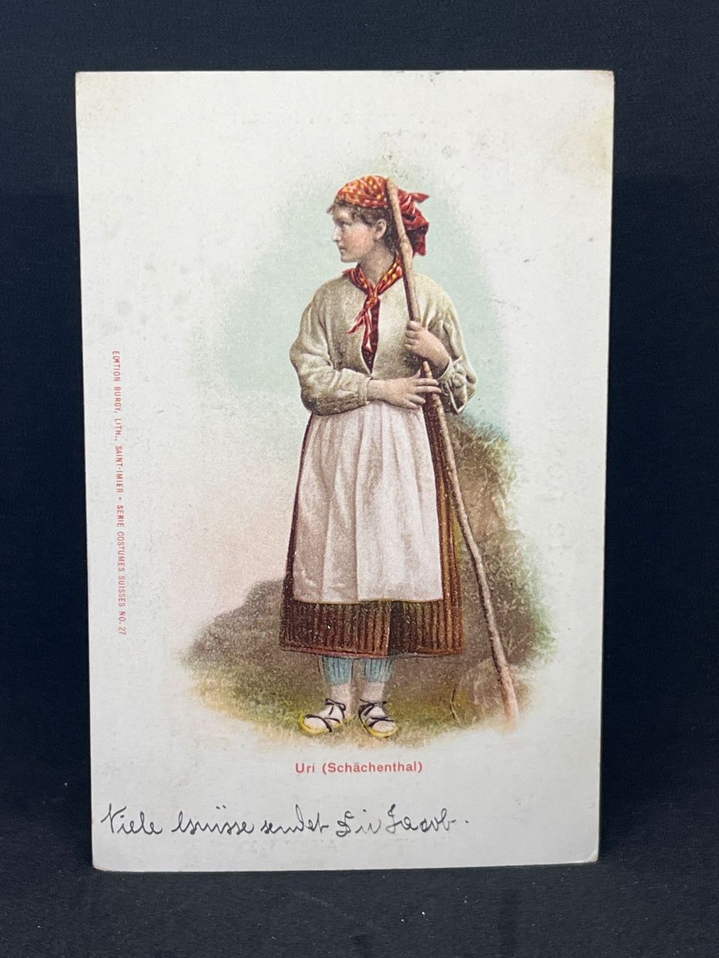 Cartoline postali: Uri (Schächenthal) - Schweizer Trachten – Usato da Widnau venduto da Brusi9