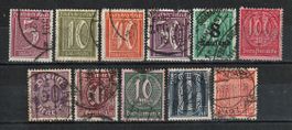 Deutsches Reich 1922 div. Ziffern