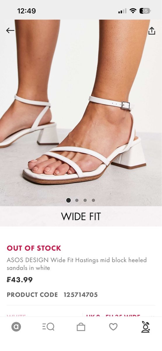 Asos Scarpe da donna: Sandales blanches à talon  – Usato da Vilars NE venduto da Lau_Vth