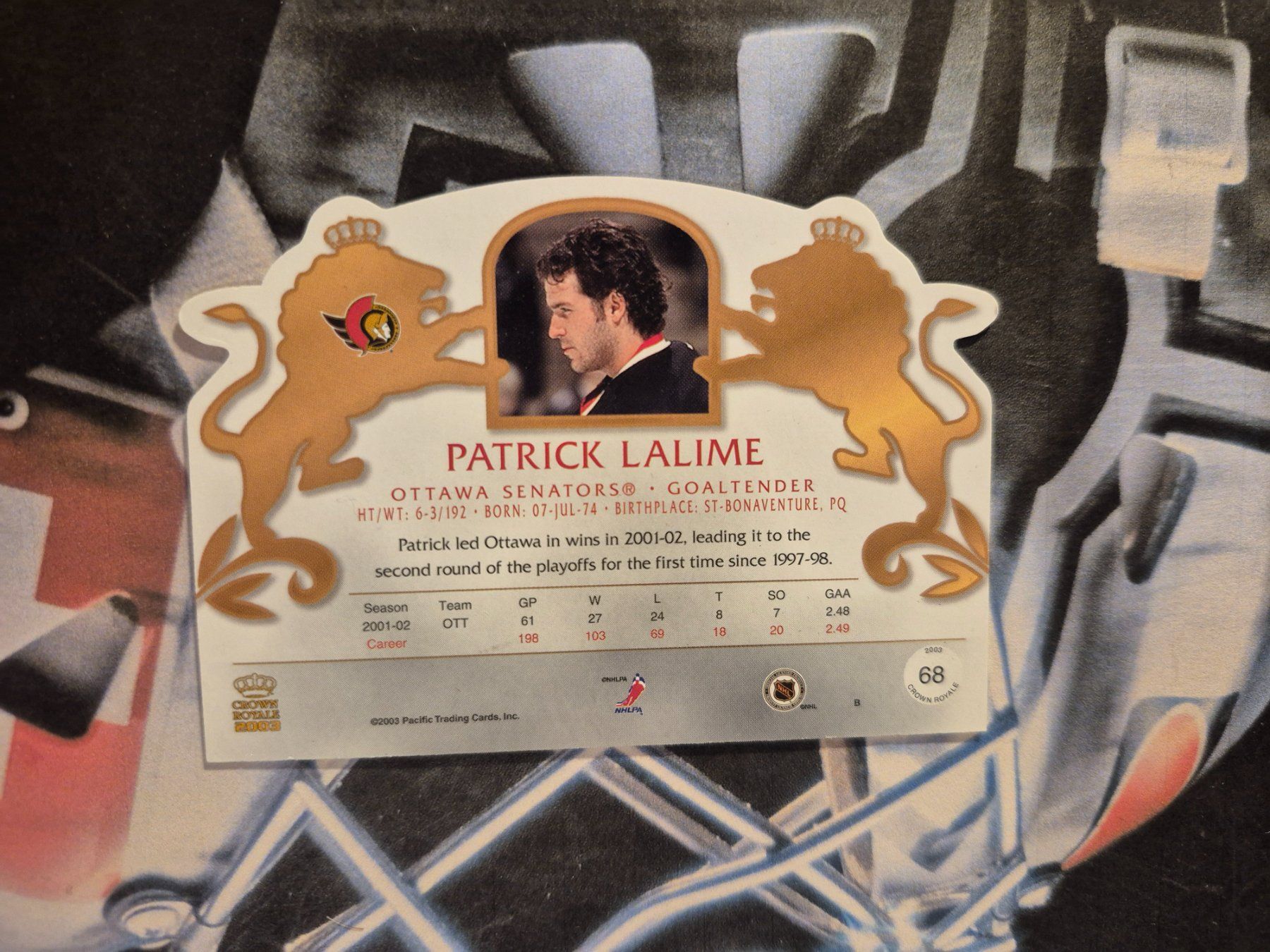 NHL Sammelbilder & Trading cards: NHL Patrick Lalime Ottawa Senators – Gebraucht aus Treiten von Sauber73 1