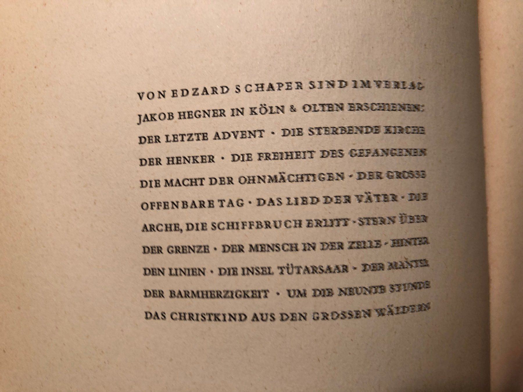 Libri: Edzard Schaper: Der Gouverneur – Usato da Zürich venduto da allp 9