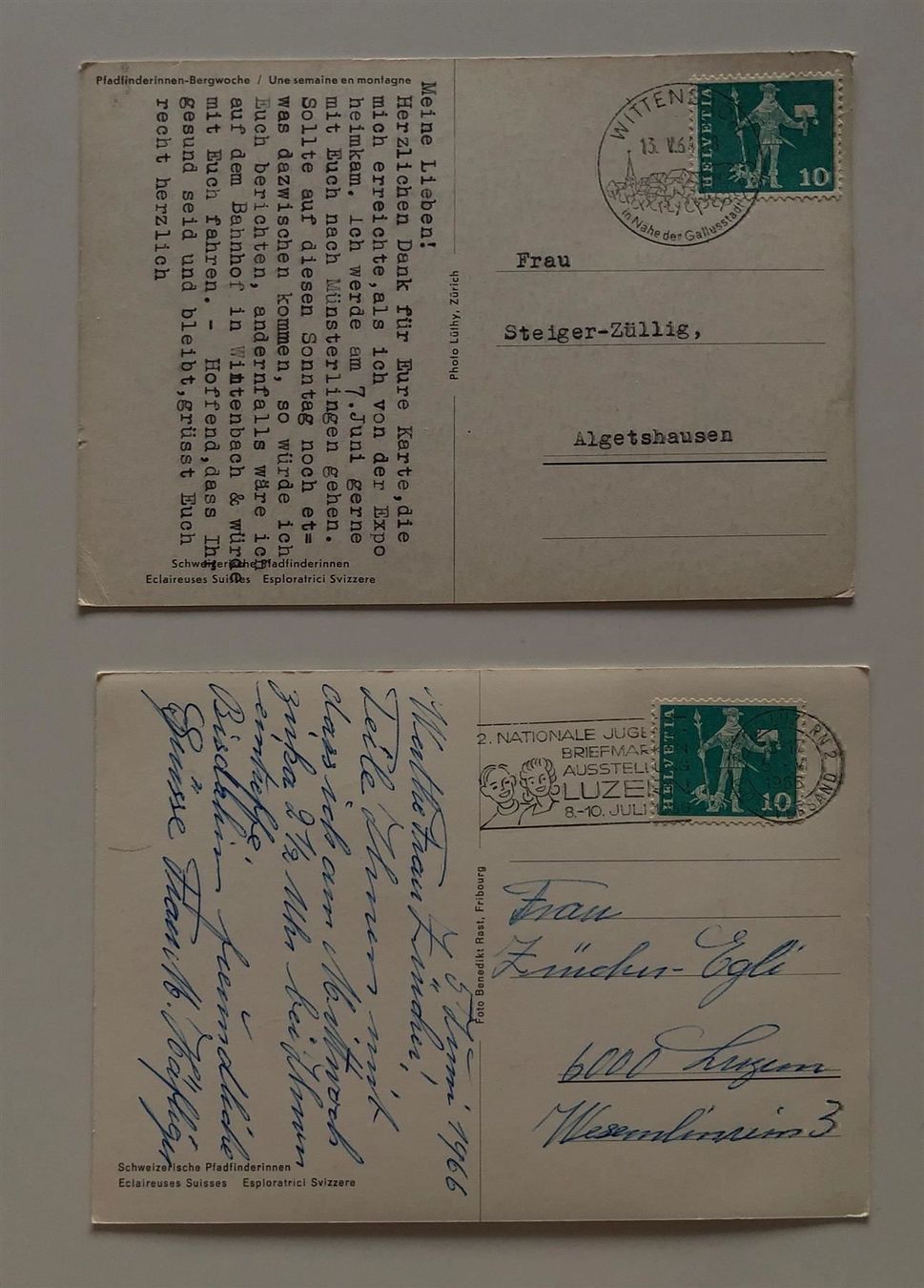 Cartoline postali: 2 alte PFADFINDER - Karten – Usato da Lufingen venduto da Rac0 1