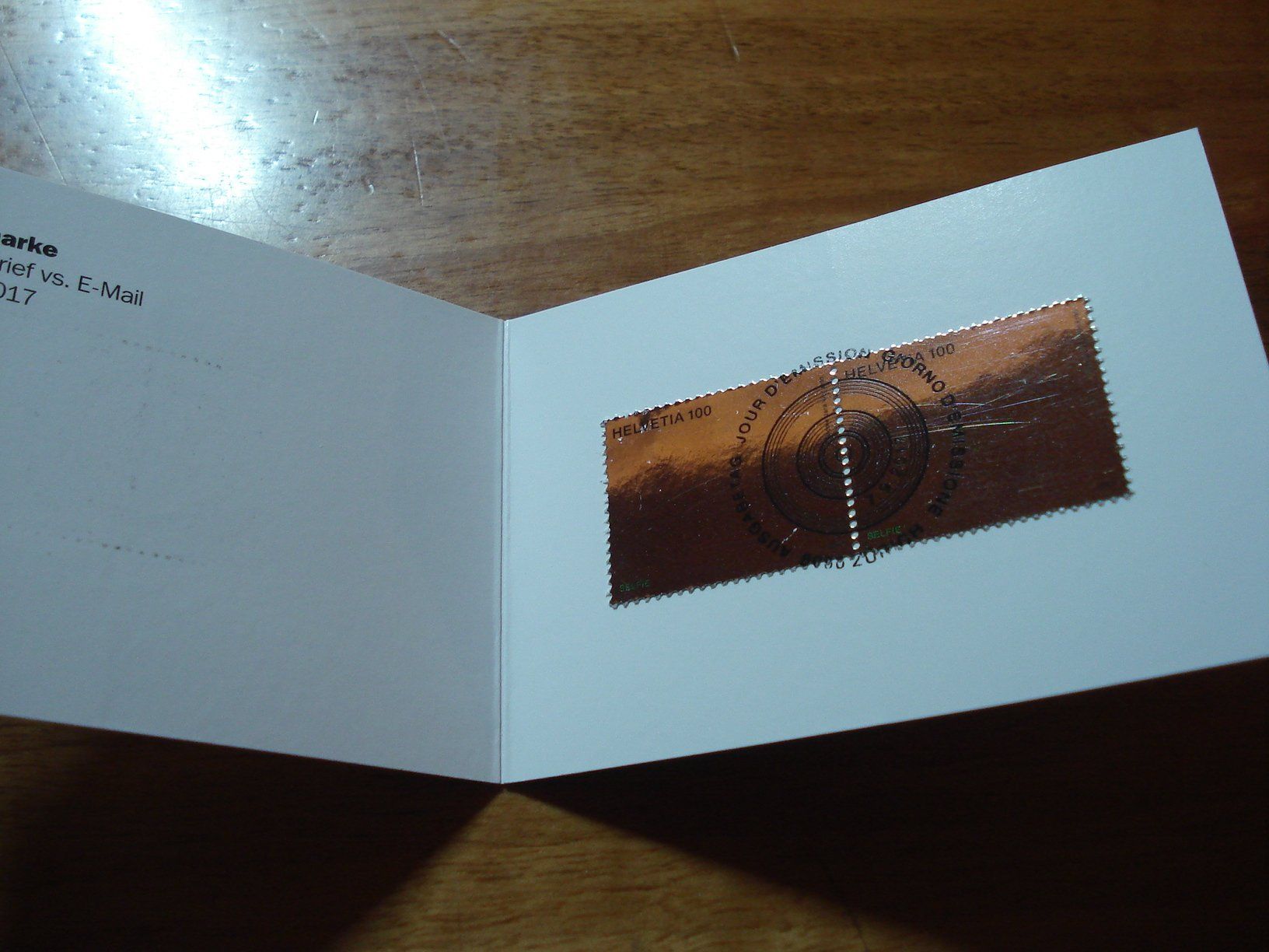 Tous les timbres: Booklet 2017, Selfie-Briefmarke, ET-o – D'occasion à Niederwil AG par morostahu 1