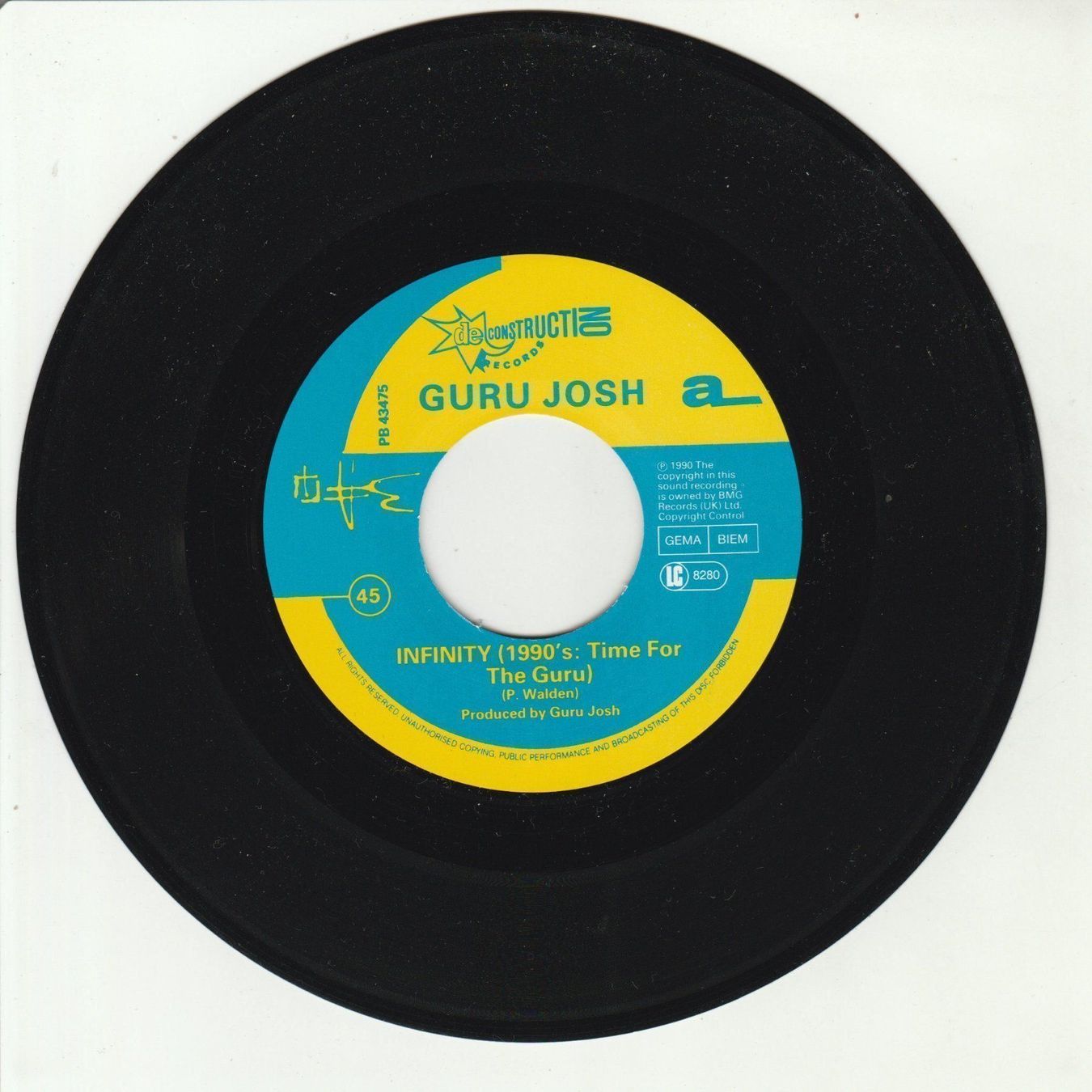 Vinyles: Guru Josh - Infinity 7" Vinyl 1990 – D'occasion à Tübach par JamesStone 2