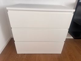 2x MALM Kommode weiss 3 Schubladen // IKEA TOP zwei Stück