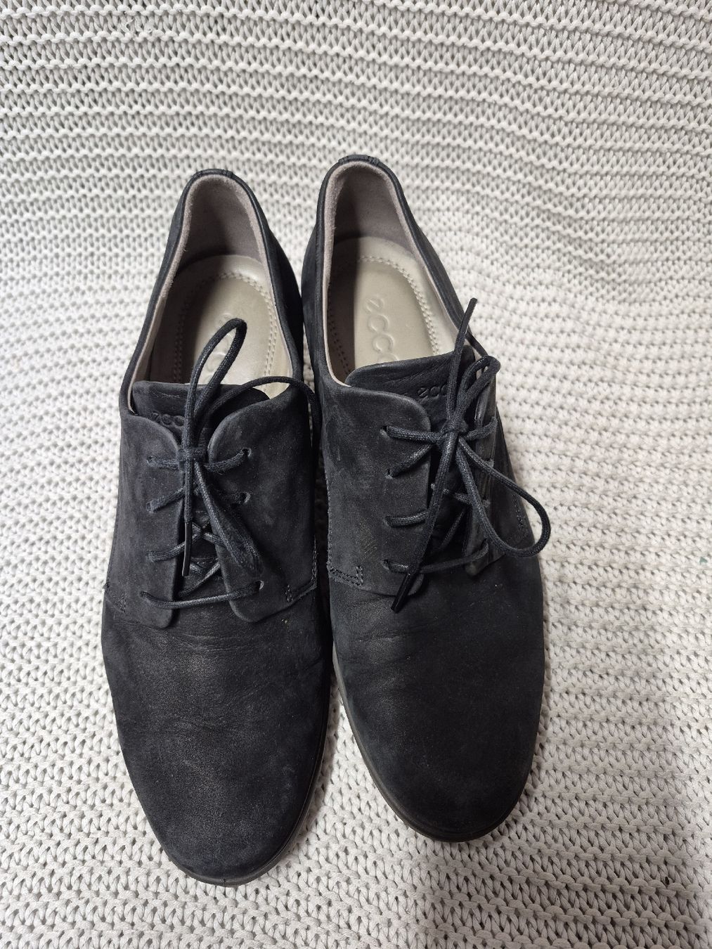 Ecco Damenschuhe: Ecco Plateau-Absatz Schuhe Gr.39 Leder, schwarz – Gebraucht aus Merligen von muss_haben 2