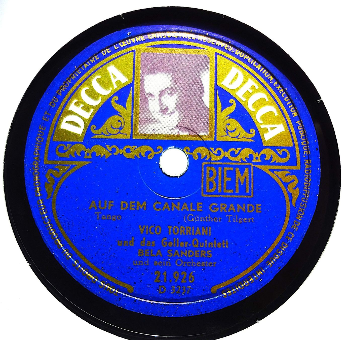 Dischi in vinile: Vico Torriani, seltene Schellackplatte mit Fotolabel – Usato da Hemishofen venduto da Phonomandy