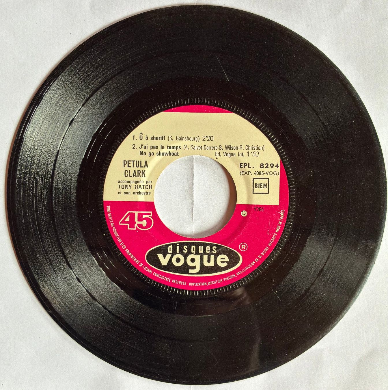 Schallplatten: PETULA CLARK  -  Ô Ô sheriff – Gebraucht aus Crésuz von didou47 2