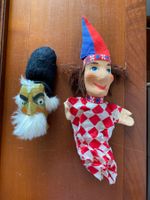 2 alte Kasperlifiguren Holz Kaspar und Räuber Sievers-Hahn