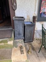 2 edle Pflanzkübel / Säulenkübel aus Metall (Antik-Look) fli