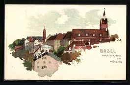 Fritz Voellmy: Basel, Teilansicht mit Ki