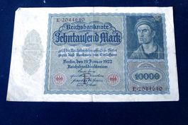 10x Inflationsgeld / Notgeld, Deutsche Mark, Reichsbanknoten