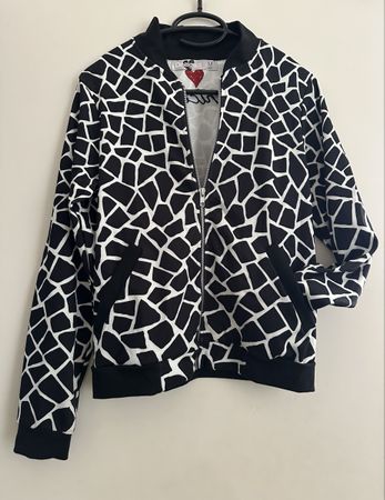 Desigual Jacke Gr. M Schwarz/Weiss Muster, Top Zustand!
