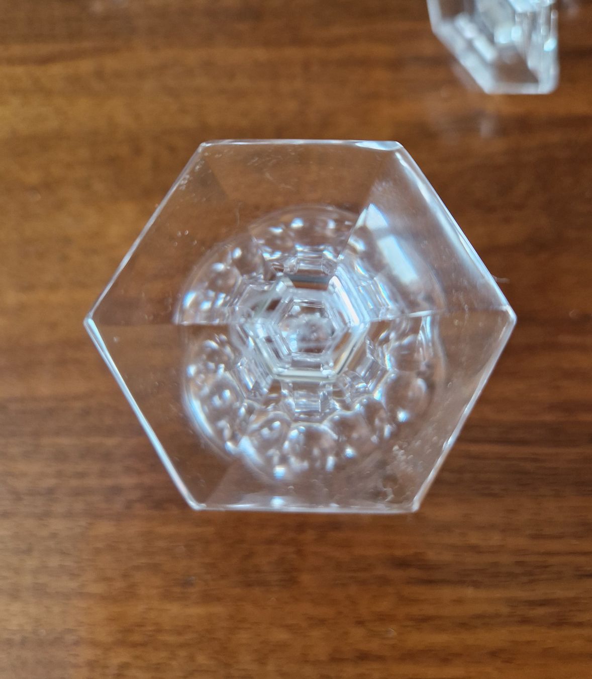 Moser Bicchieri: 4  Moser Kristall Gläser Schnaps oder Likör , Hexagon Fuss – Nuovo (secondo la descrizione) da Bern venduto da Antikbatik 6