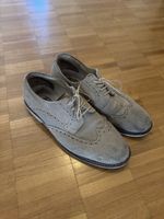Classic Men's shoes - Brogues Size 43 grey suede