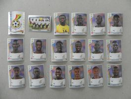 Panini Fussball WM Brasil 2014  Ghana 18 Stück 526 - 544