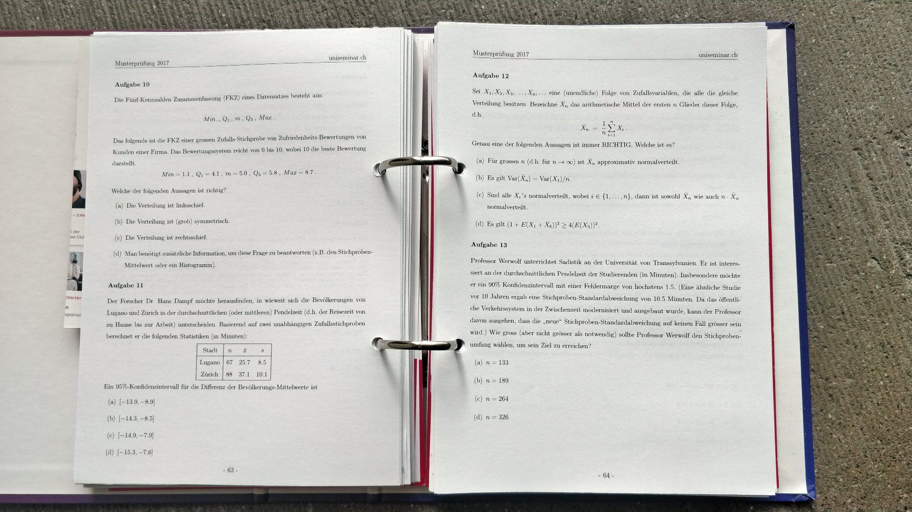 Raccoglitori: UniSeminar Statistik (Wirtschaft) – Usato da Flawil venduto da rcnkr 3