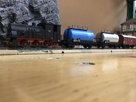 Modellbahn Dampflok Set mit Kesselwagen 🚂✨Märklin
