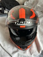 HJC i70 Motorcycle Helmet Orange Black Size XS 54cm