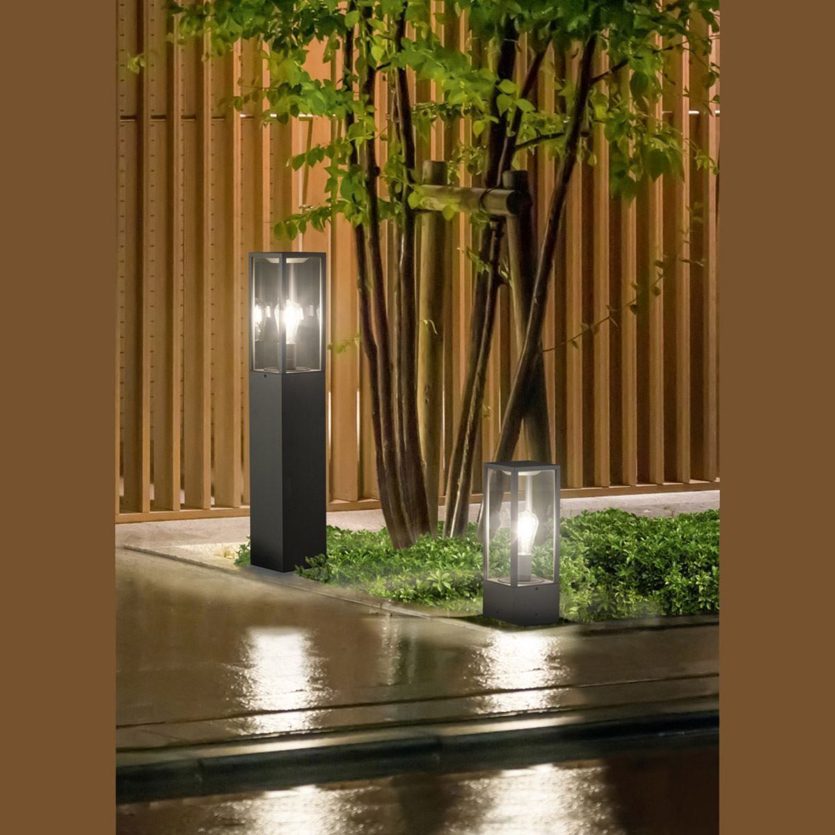 Lampade: Aussen Stehleuchte, Glasvitrine, IP44 – Nuovo (secondo la descrizione) da Kreuzlingen venduto da Smart-Light 1