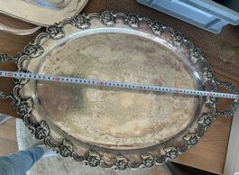 Large EPNS silver-plated decorative, ornate tray