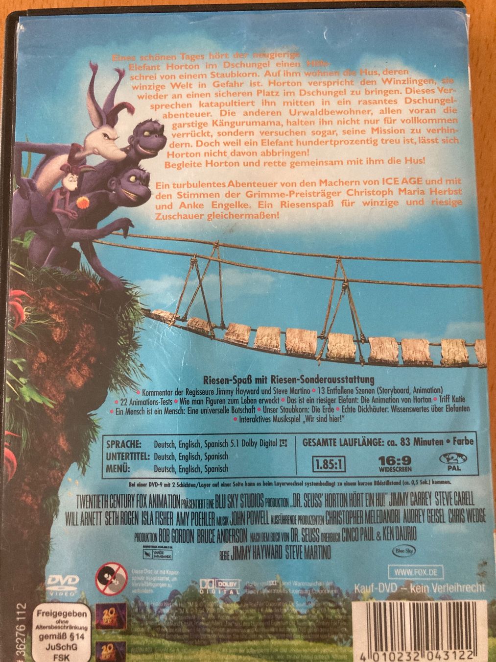 Tutti i DVDs: DVD "Horton hört ein Hu!" – Usato da Gelterkinden venduto da froggy80 1