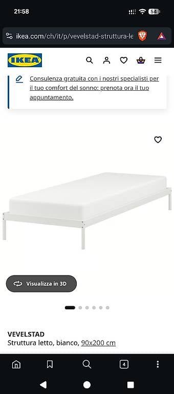 Lits: Ikea bedframe, metal – D'occasion à Zürich par hox_9mzq 2