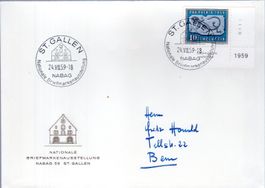 NABAG BERN 1959  PRO PATRIAMARKE MIT SONDERSTEMPEL - LU33