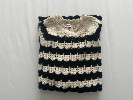 Damen Pullover Zara Grösse S beige/schwarz gestreift