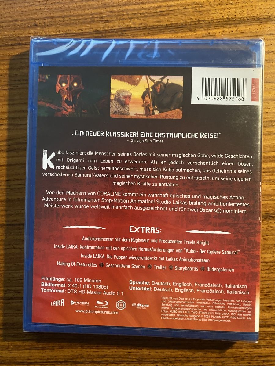 Tutti i DVDs: Kubo der tapfere Samurai Blu-ray  – Nuovo e nell'imballaggio originale da Rüschlikon venduto da Granulat204 1