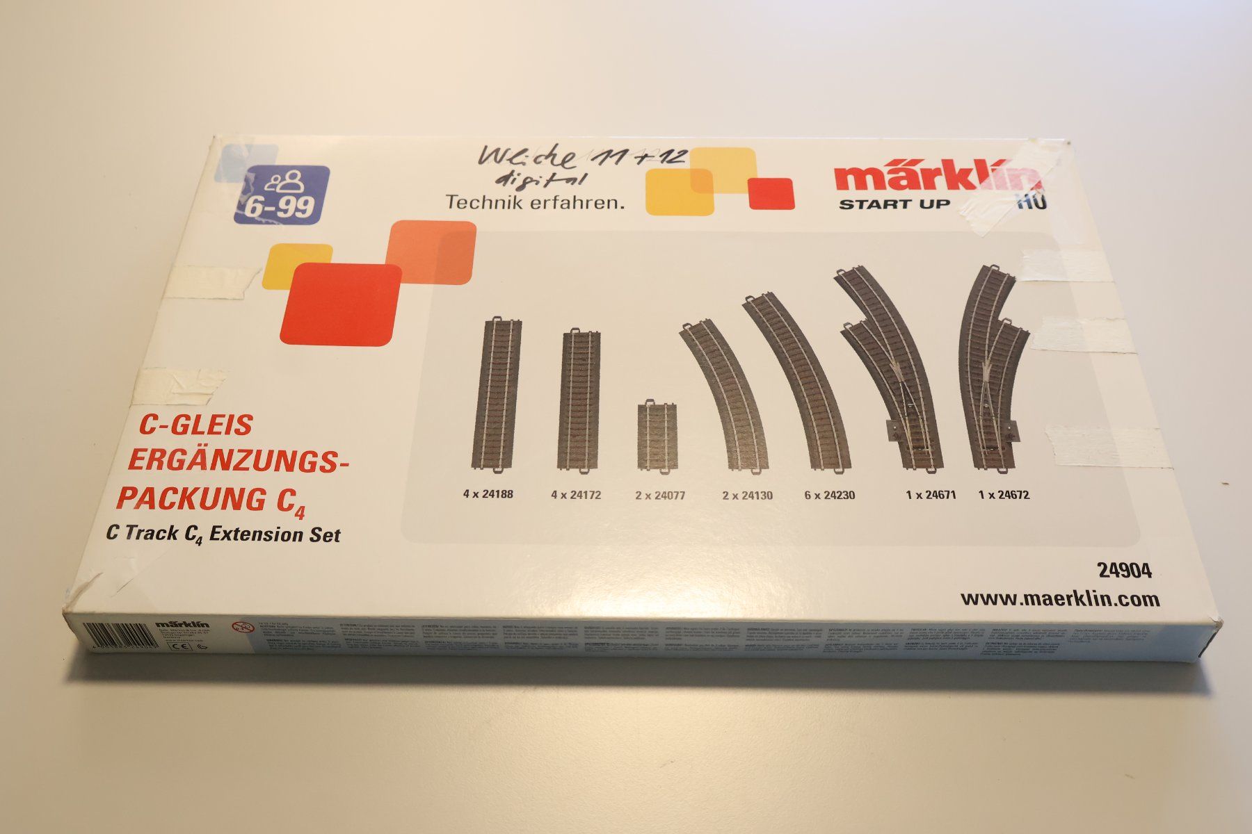 Märklin Modellini di ferrovie: Märklin Digital Weichen + C-Gleis Set 24904 - NP: 200.- – Usato da Winterthur venduto da Monstera 6
