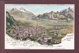 RAGAZ und das Rheinthal - Litho Schlumpf