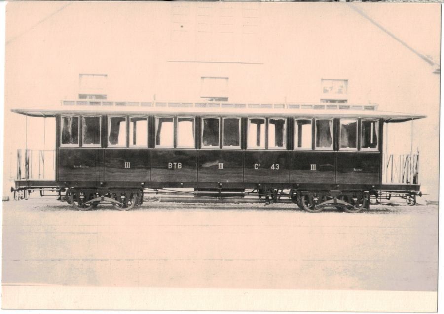 Cartoline postali: BTB Birsigtalbahn Wagen C4 43 Bj. 1896 – Usato da Frauenfeld venduto da POML