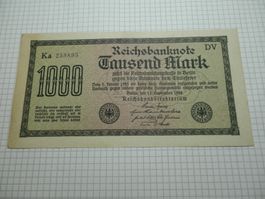 Banknote Deutschland 1000 Mark 15.09.1922 unzirkuliert