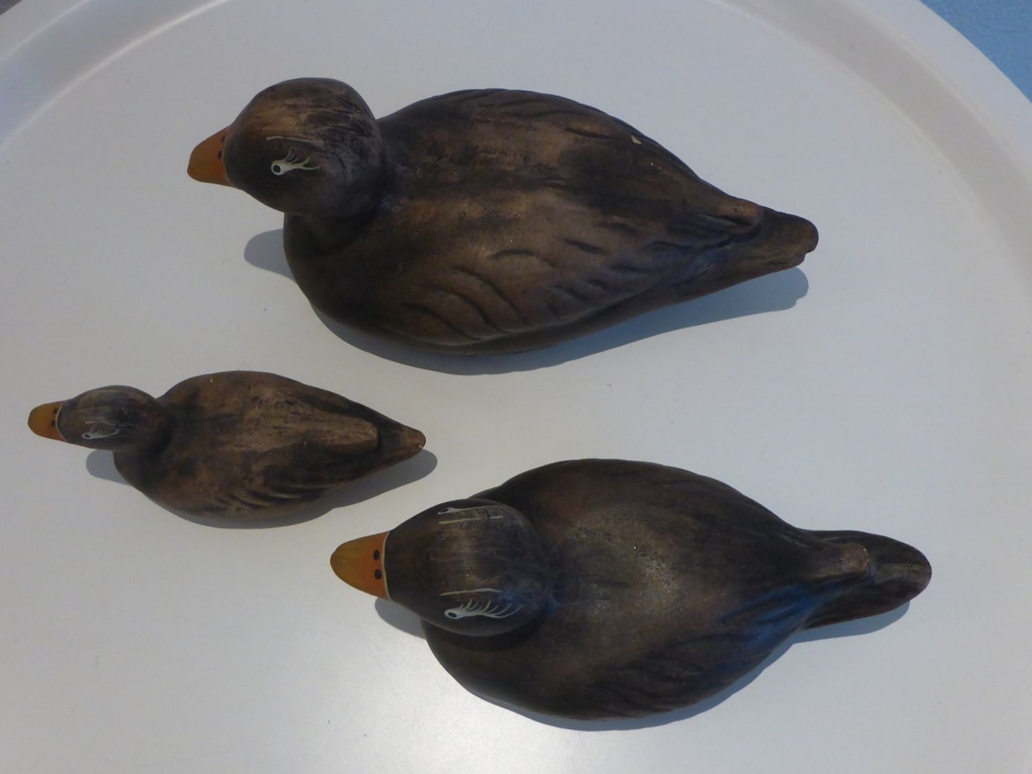 Statuette: 3 Deko-Enten aus Ton – Usato da Zürich venduto da leia12 4