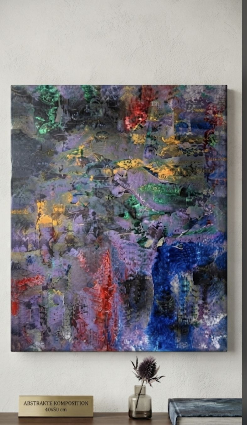 Dipinti: Gemälde Komposition 40x50 handmade – Nuovo (secondo la descrizione) da Riehen venduto da Steinbock1970