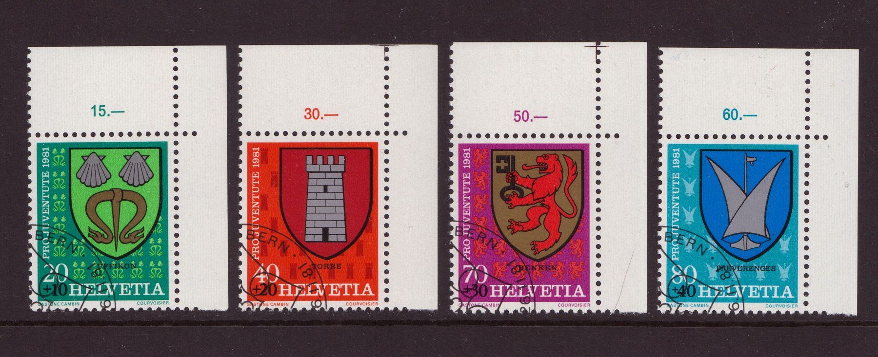 Tutti i francobolli: 1981 Serie Pro Juventute Ersttagsstempel – Usato da Eggersriet venduto da stamp303