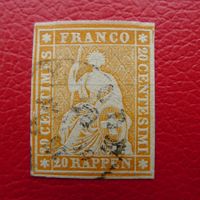 1859: 25D (25B3), sehr frisches Stück von LOCLE, Kat: 280.-+