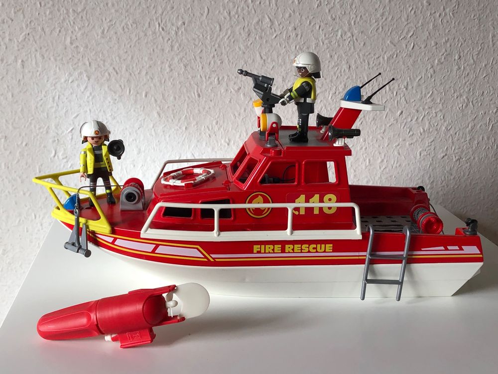 Playmobil 70147 Feuerwehr Löschboot Schiff mit Motor | Kaufen auf Ricardo