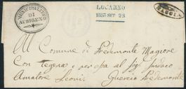 TI Maggia - Strahlenstempel - Locarno - Brief - Aurigeno