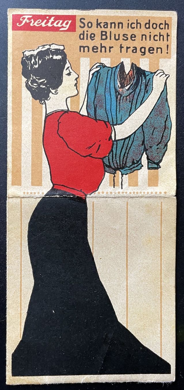 Arts picturaux & lithographies: Werbeflyer Braun'sche Haushaltfarben um 1910 – D'occasion à Savagnier par Ne2065 3