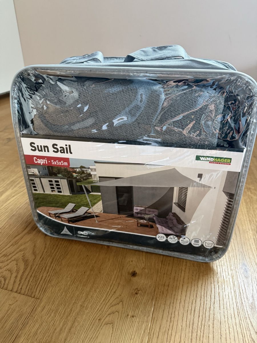 Ombrelloni: Sonnensegel Windhager Capri Dreieck 5m – Nuovo e nell'imballaggio originale da Willisau venduto da killerplauze 1