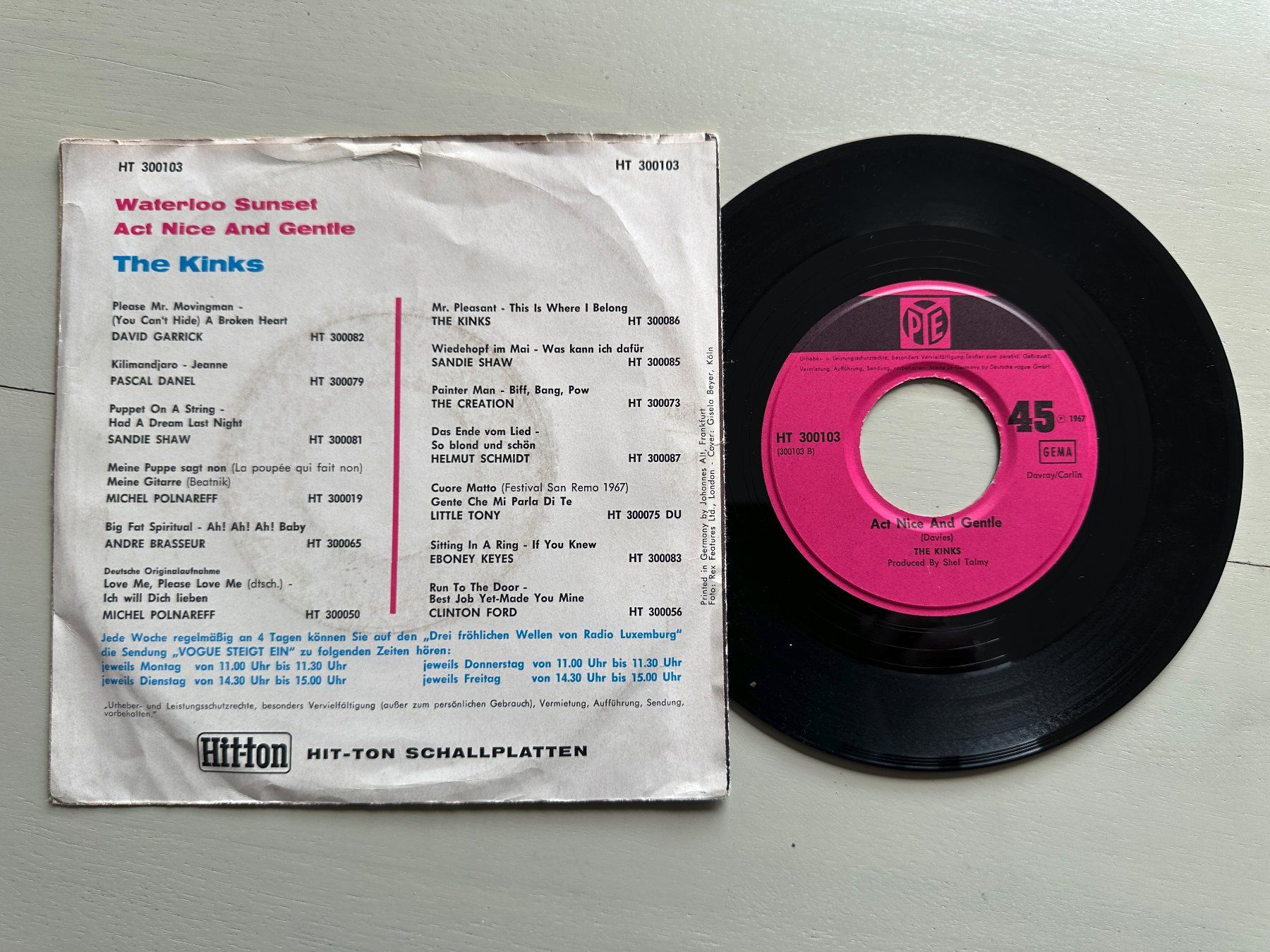 Dischi in vinile: KINKS RAY DAVIES DAVID tolle Single Waterloo sunset Kult Hit – Usato da Basel venduto da Partridge 1