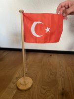Flagge Türkei mit Holzständer, 43cm hoch
