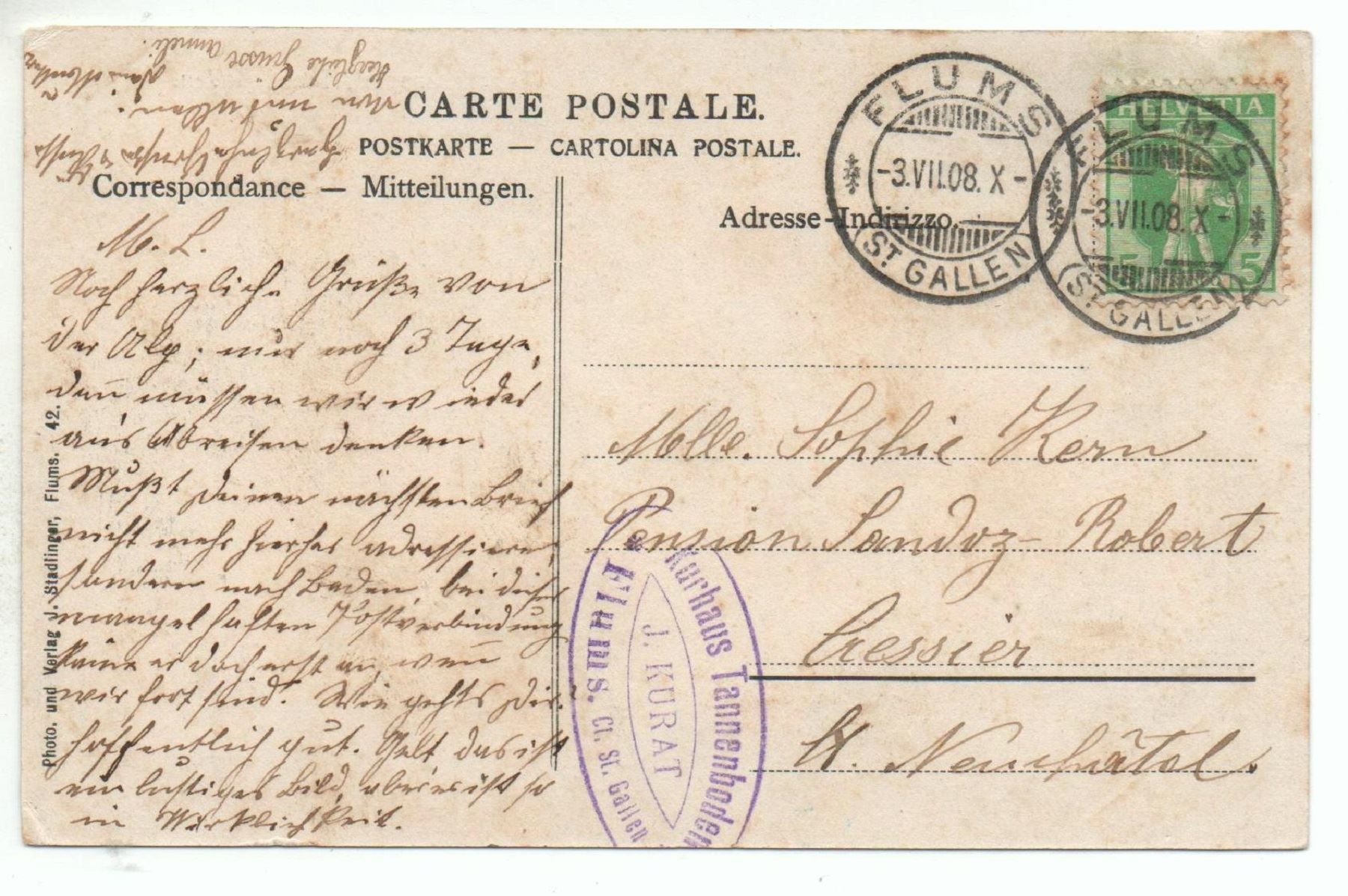 Cartoline postali: FLUMS Gepäcktransport, belebt - Maultier – Usato da Jona venduto da philajona 1