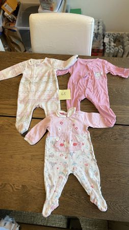 Baby-Schlafanzüge, Gr. 68, 3 Stk, Top Zustand, Rosa Mädchen