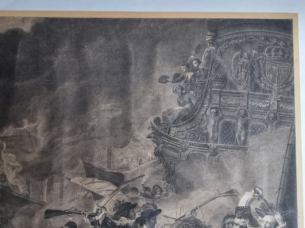 Incisioni: William Woollett (1735–1785) The Battle at La Hogue, – Usato da Gersau venduto da grafik-kunst 5