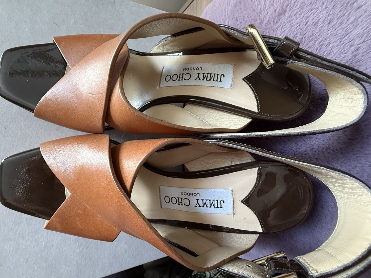 Jimmy Choo Damenschuhe: Jimmy Choo Sandales compensées en cuir 37 – Neu (gemäss Beschreibung) aus Aire-la-Ville von Luxury_dressing 4